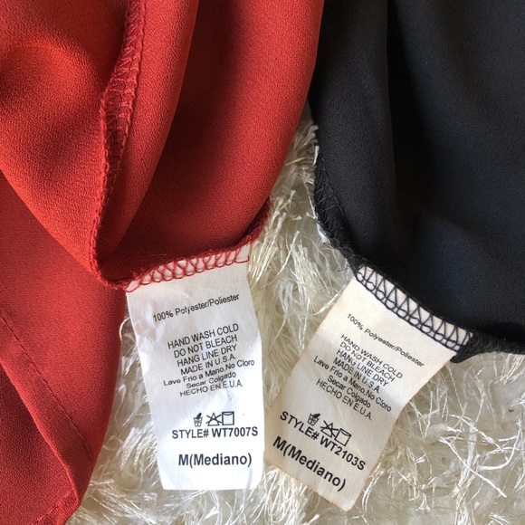 TWO PEASANT SIZE MEDIUM BLOUSES 100%polyester - Picture 8 of 8